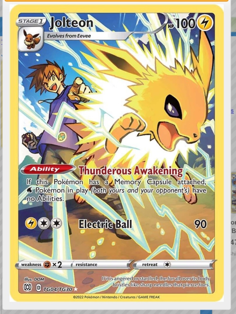 Jolteon #TG04 Pokemon Brilliant Stars